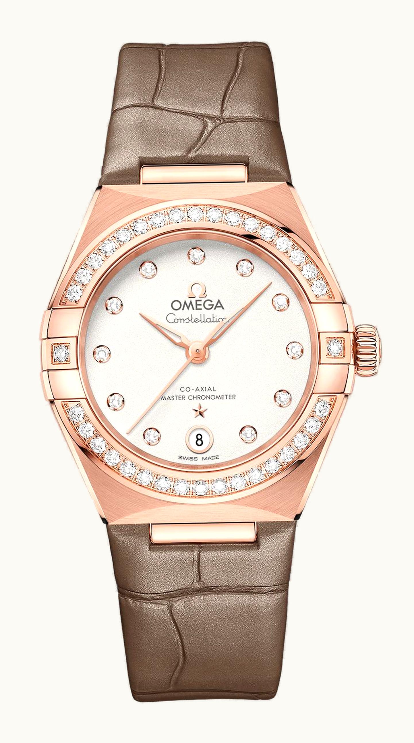 Omega Constellation Manhattan 29 Co-Axial Master Chronometer Sedna Gold / Diamond / Silver - Diamond