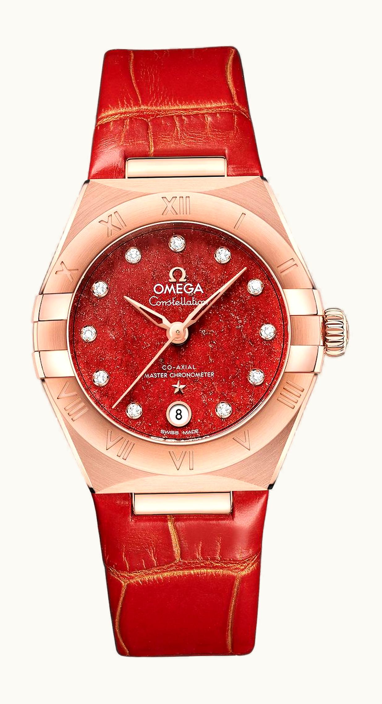 Omega Constellation Manhattan 29 Co-Axial Master Chronometer Sedna Gold / Red Aventurine
