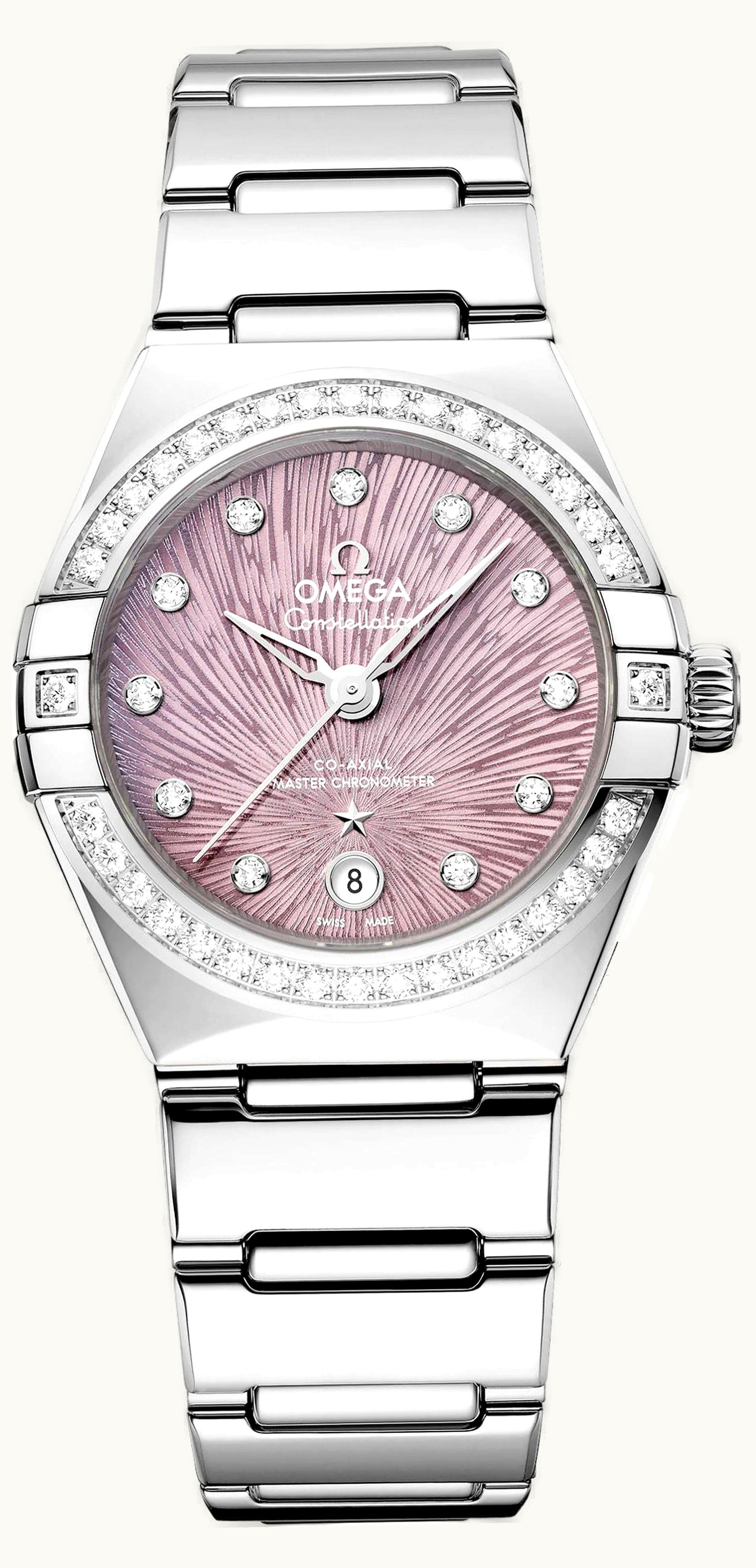 Omega Constellation Manhattan 29 Co-Axial Master Chronometer Stainless Steel - Diamond / Purple Meteorite