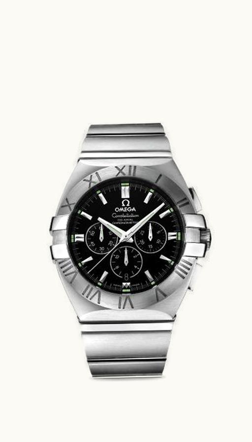 Omega Constellation Co-Axial 41 Chronograph Double Eagle Stainless Steel / Black / Bracelet