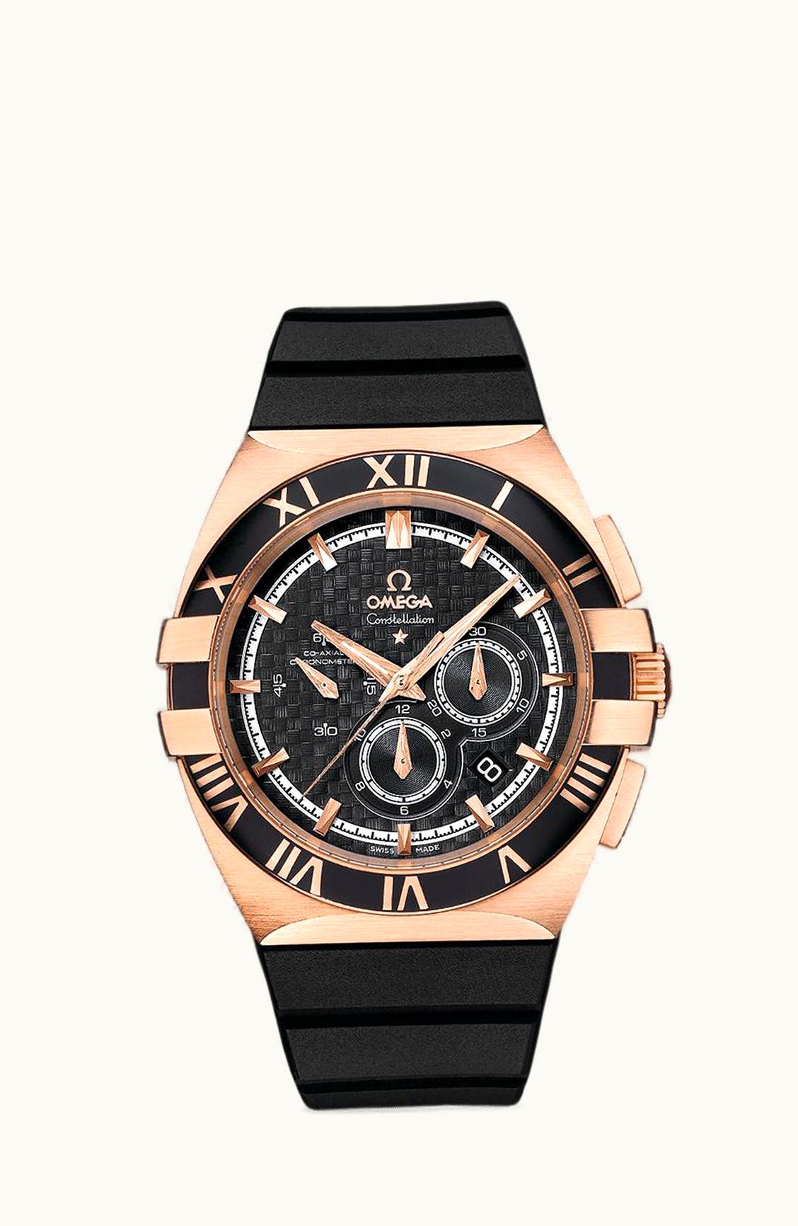 Omega Constellation Co-Axial 41 Chronograph Double Eagle Red Gold / Carbon / Rubber