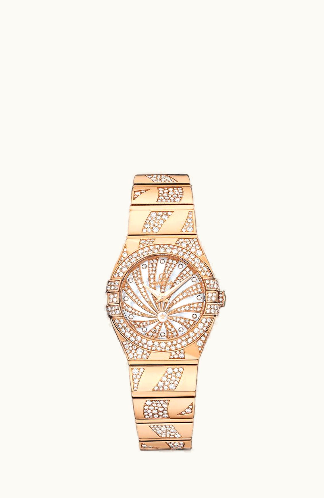 Omega Constellation Quartz 24 Polished Red Gold / Supernova / Snow