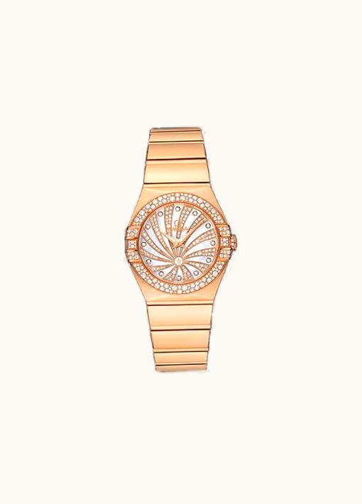 Omega Constellation Quartz 27 Polished Red Gold / Snow / Diamond Supernova