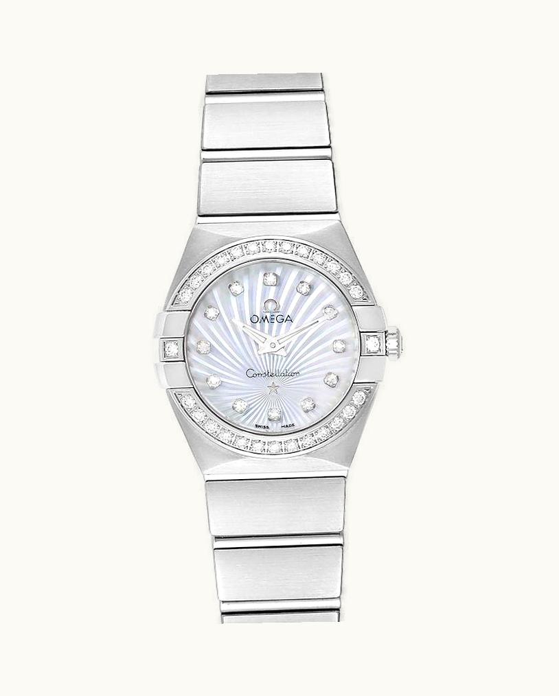Omega Constellation Quartz 24 Polished Stainless Steel / Diamond / MOP Supernova