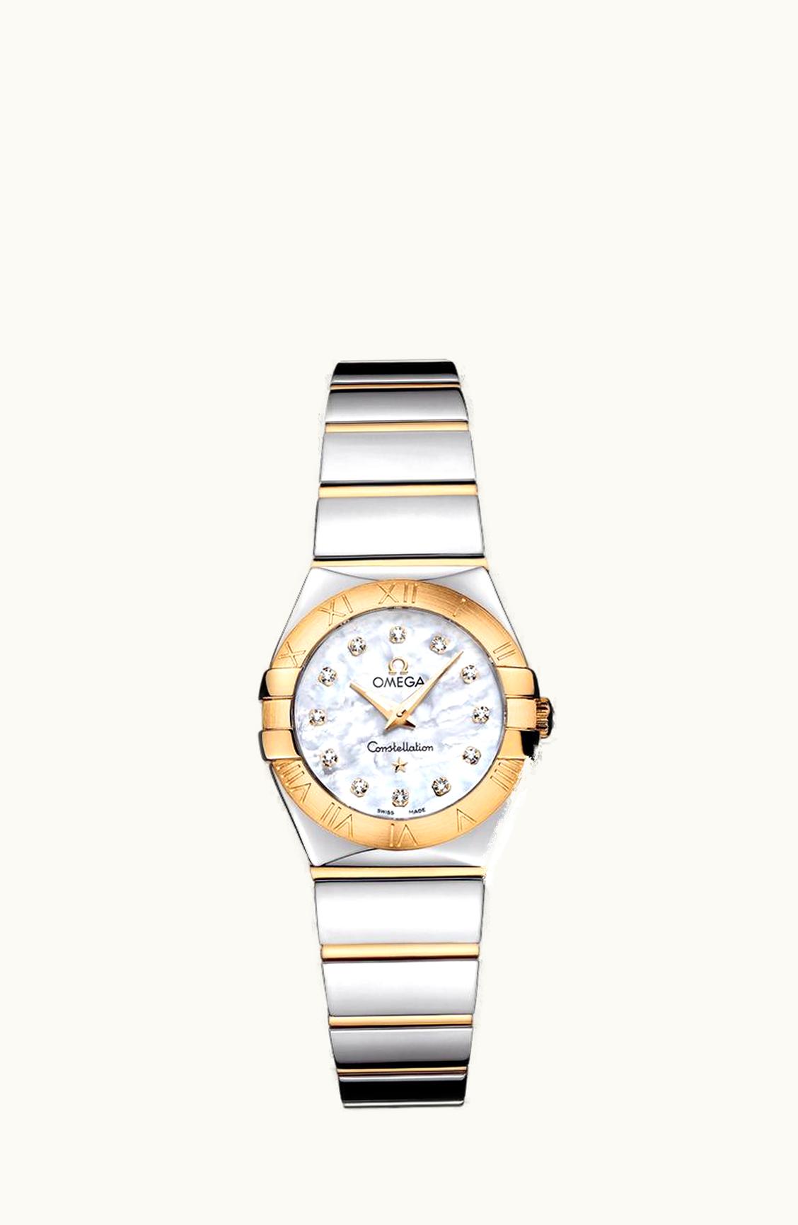 Omega Constellation Quartz 24 Polished Stainless Steel / Yellow Gold / MOP