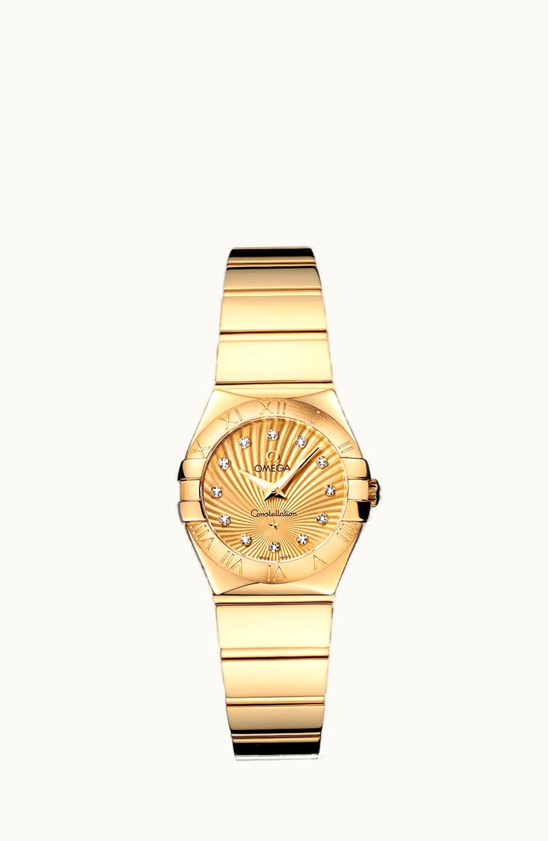 Omega Constellation Quartz 24 Polished Yellow Gold / Champagne Supernova