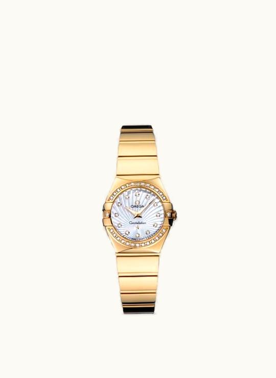 Omega Constellation Quartz 24 Polished Yellow Gold / Diamond / MOP Supernova