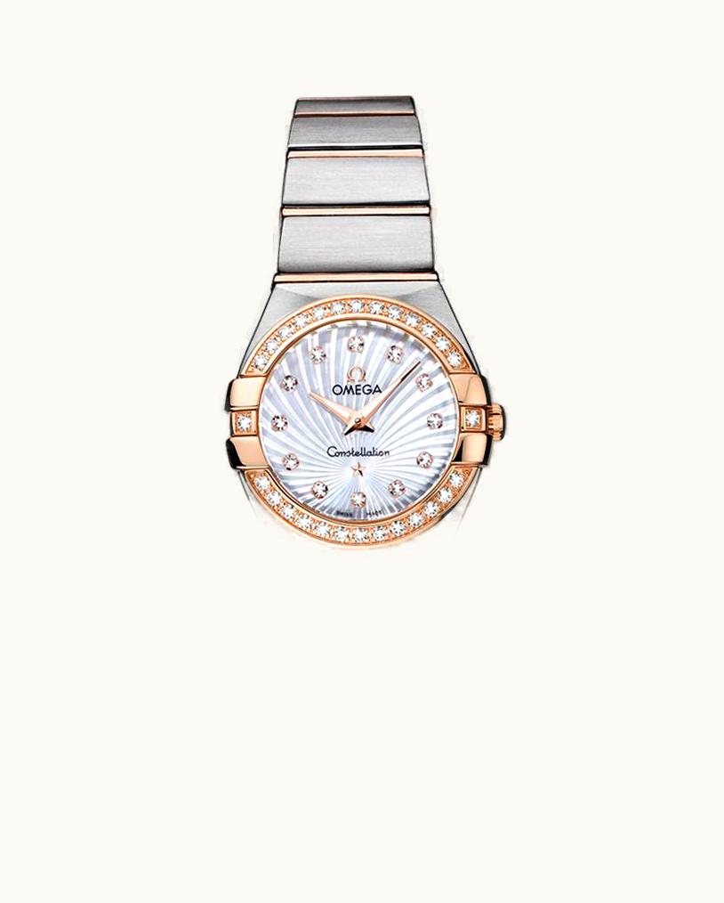 Omega Constellation Quartz 24 Brushed Red Gold / Diamond / MOP