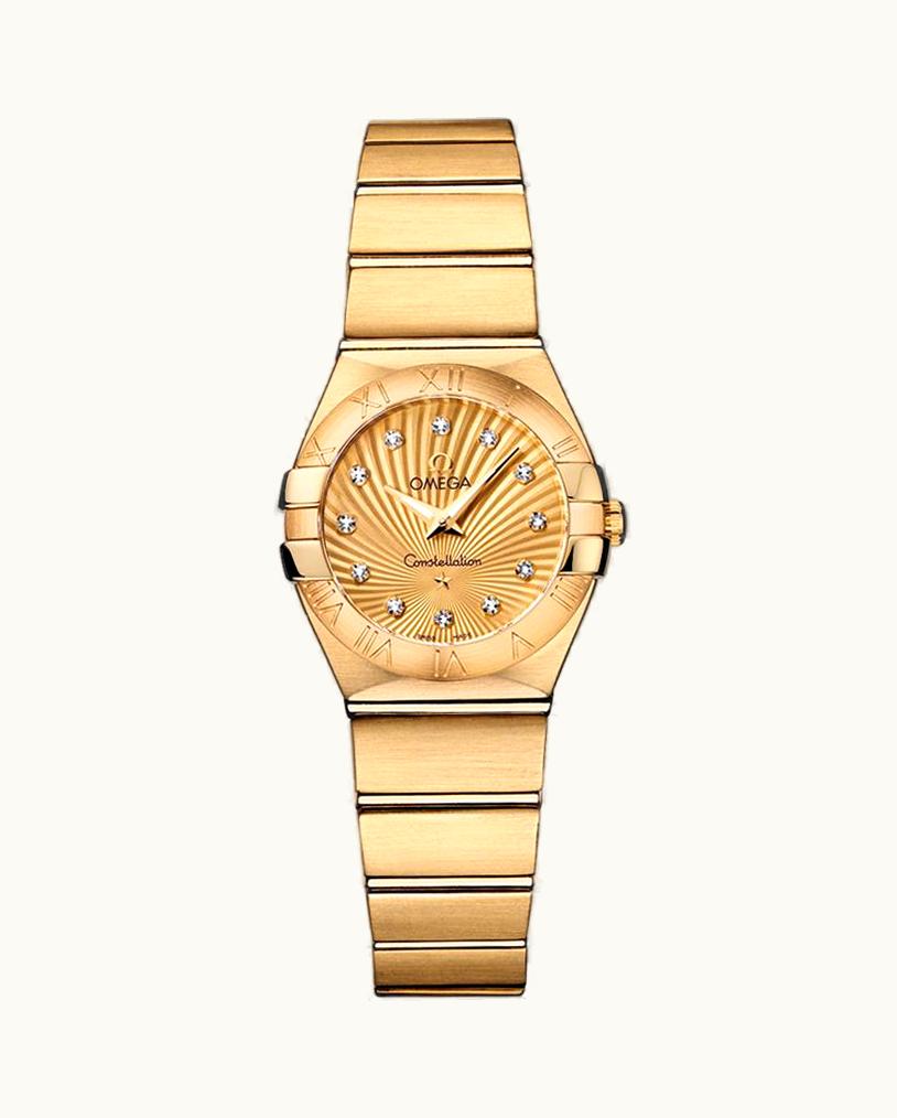 Omega Constellation Quartz 24 Brushed Yellow Gold / Champagne Supernova
