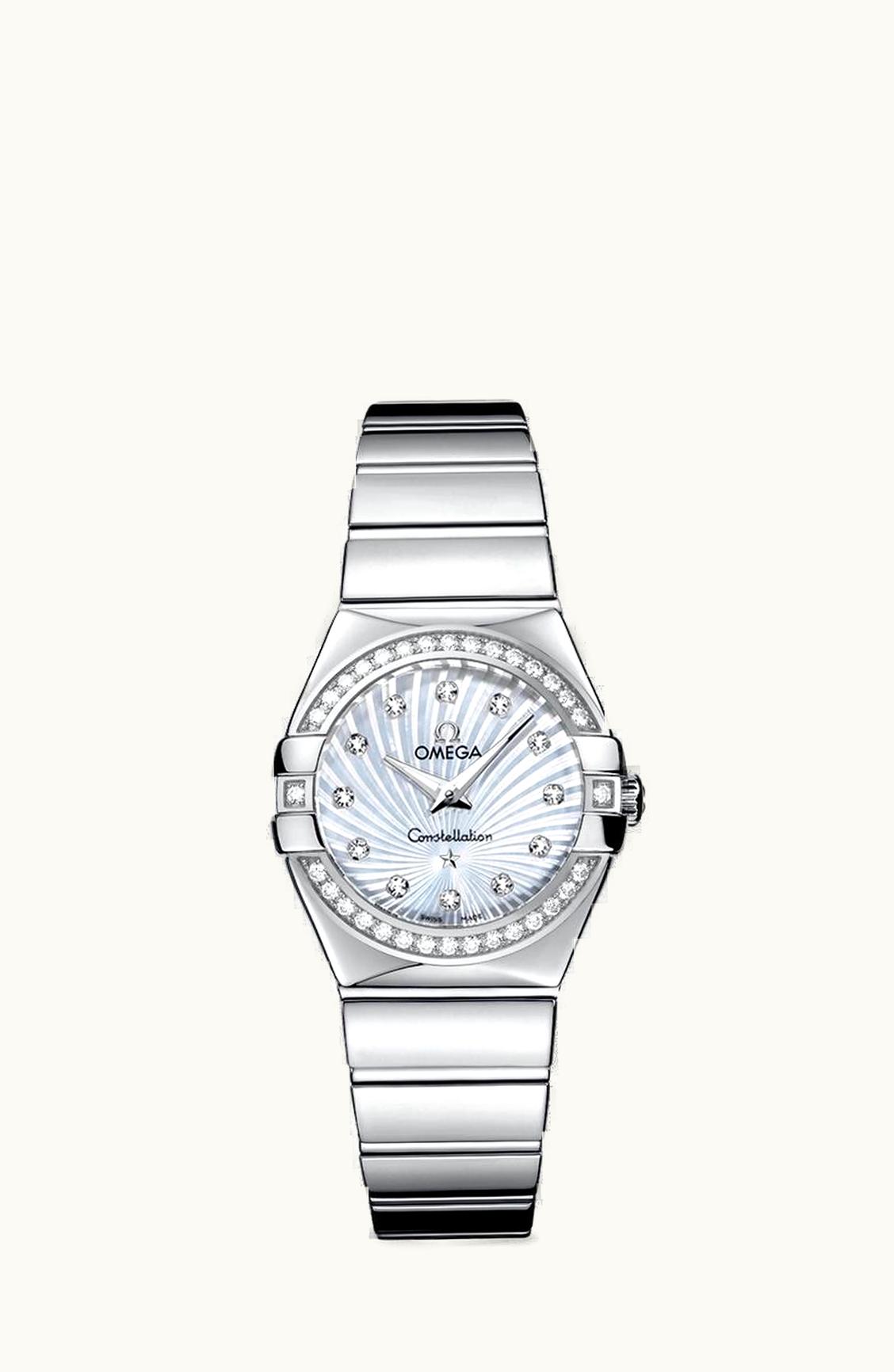 Omega Constellation Quartz 27 Polished Stainless Steel / Diamond / MOP Supernova