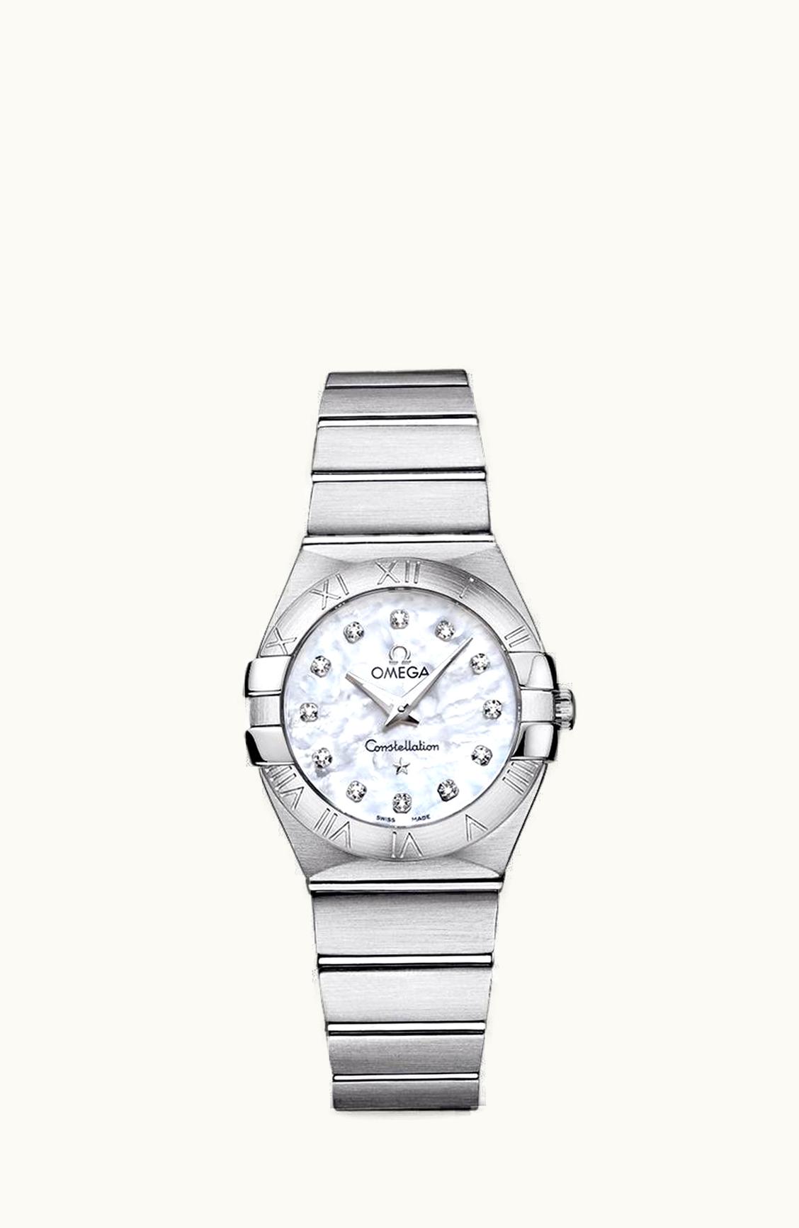 Omega Constellation Quartz 27 Brushed Stainless Steel / MOP