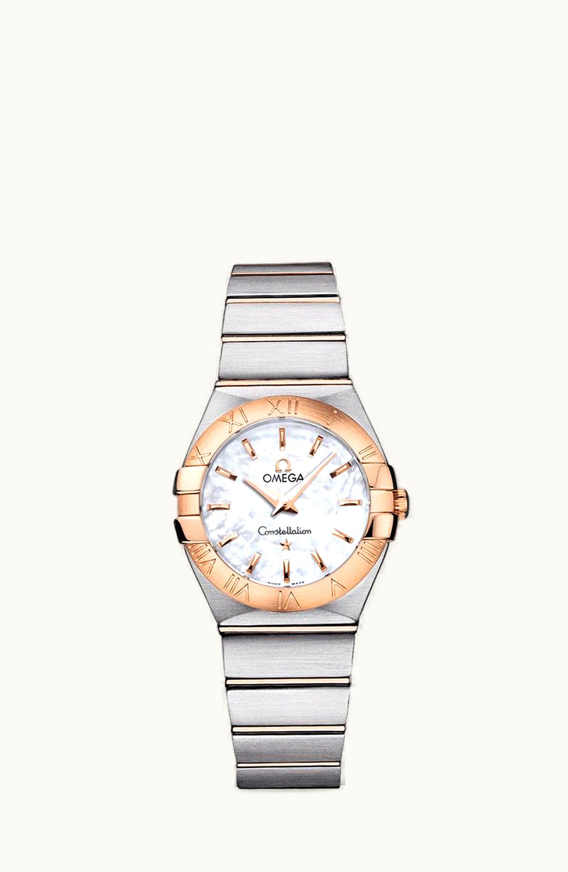 Omega Constellation Quartz 27 Brushed Stainless Steel / Red Gold / MOP