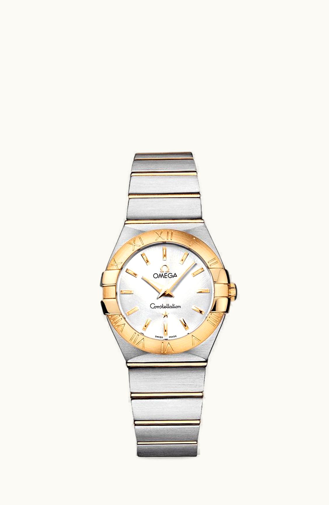 Omega Constellation Quartz 27 Brushed Stainless Steel / Yellow Gold / Silver