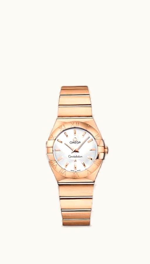 Omega Constellation Quartz 27 Brushed Red Gold / Silver