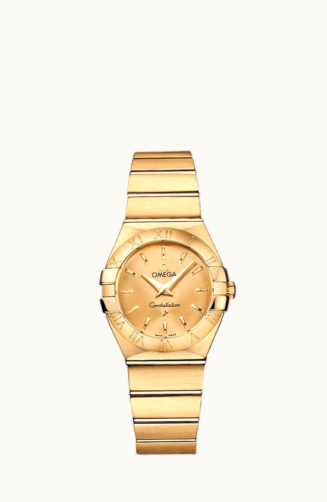 Omega Constellation Quartz 27 Brushed Yellow Gold / Champagne