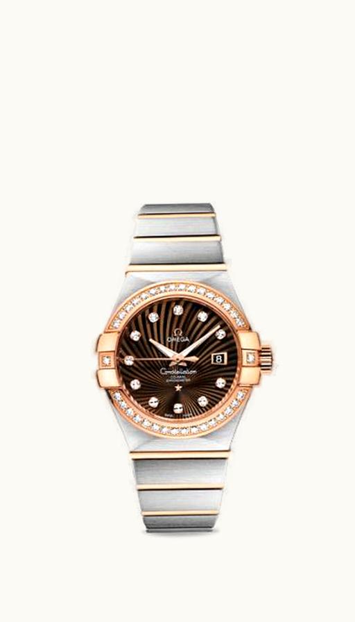 Omega Constellation Co-Axial 31 Stainless Steel / Red Gold / Diamond / Brown Supernova