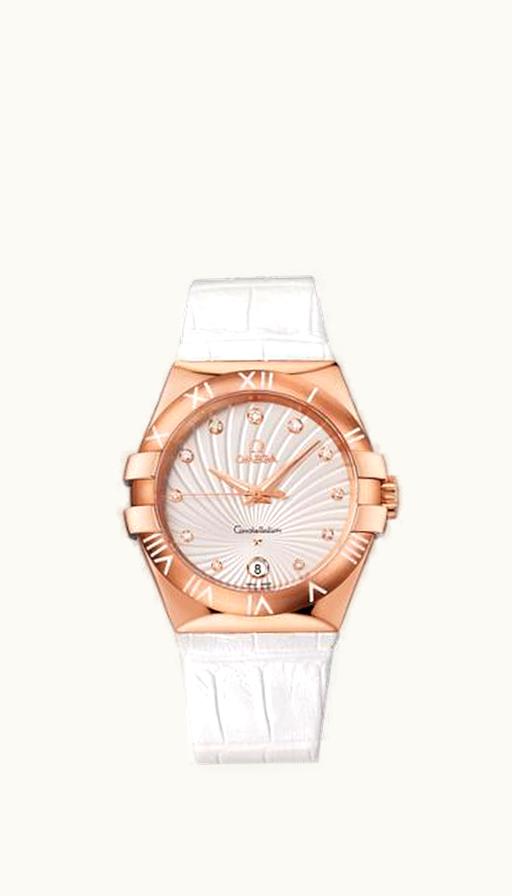 Omega Constellation Quartz 35 Red Gold / White Supernova / Alligator