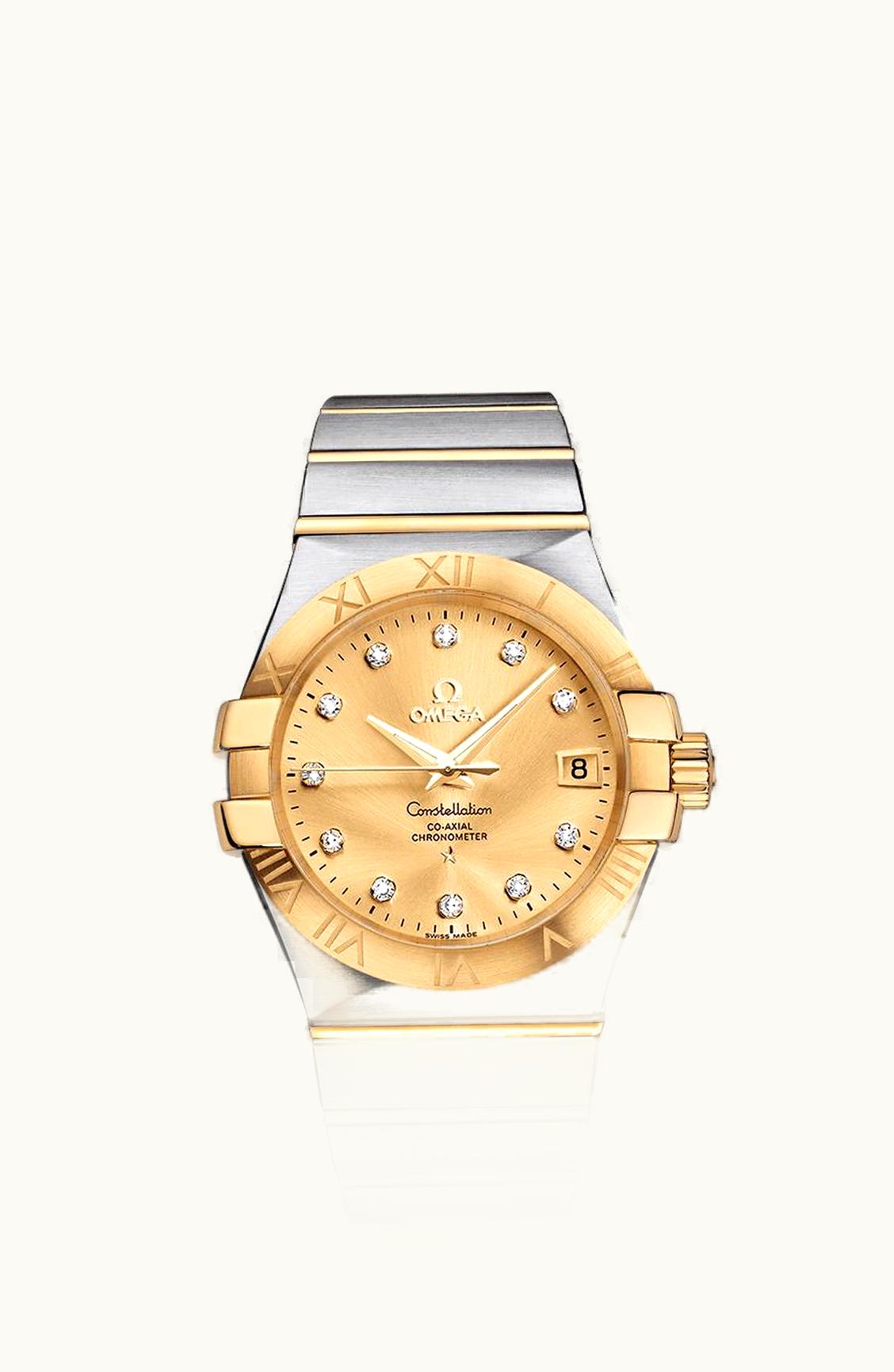 Omega Constellation Co-Axial 35 Stainless Steel / Yellow Gold / Champagne