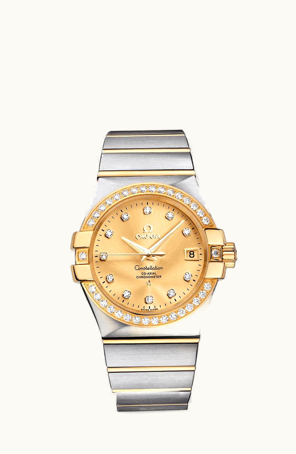 Omega Constellation Co-Axial 35 Stainless Steel / Yellow Gold / Diamond / Champagne