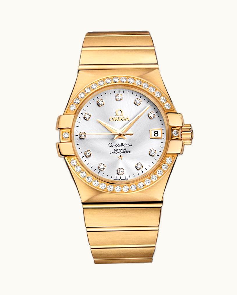 Omega Constellation Co-Axial 35 Yellow Gold / Diamond / Silver