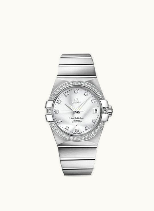 Omega Constellation Co-Axial 38 White Gold / Diamond / Silver