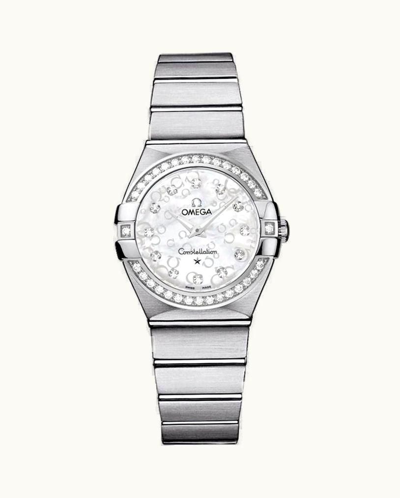 Omega Constellation Quartz 27 Brushed Stainless Steel / Diamond / MOP Omega