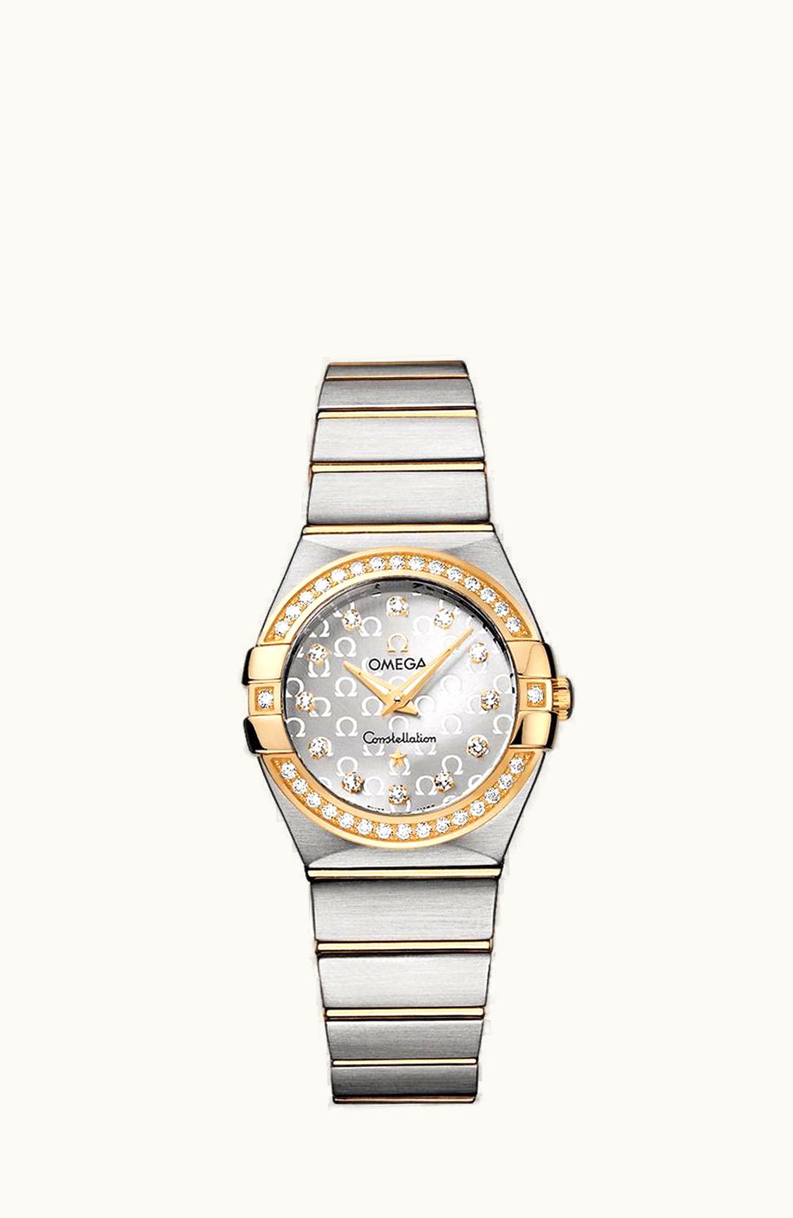 Omega Constellation Quartz 27 Brushed Stainless Steel / Yellow Gold / Diamond / Silver Omega