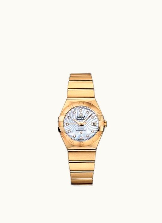 Omega Constellation Co-Axial 27 Brushed Yellow Gold / MOP Supernova