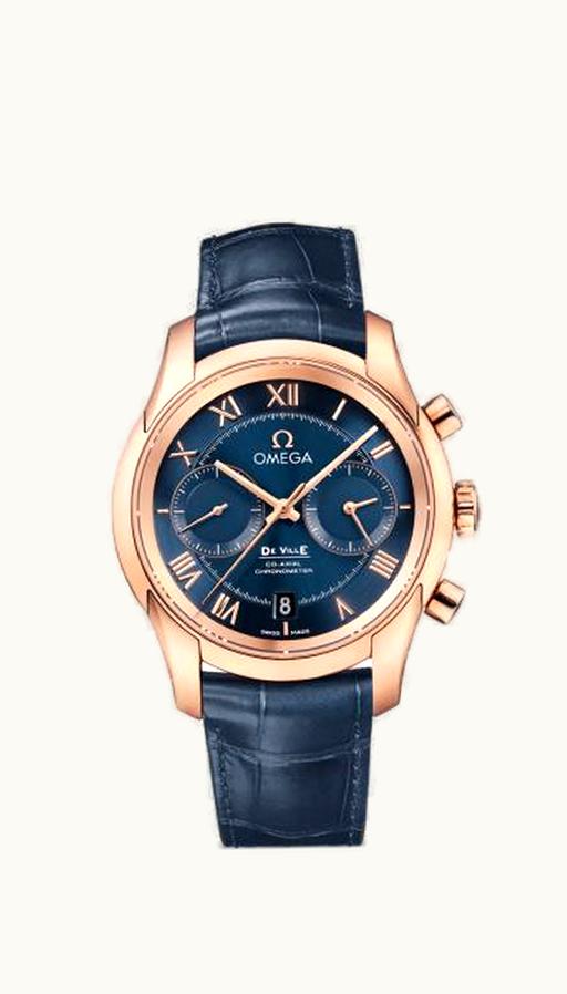 Omega De Ville Co-Axial 42 Chronograph Red Gold / Blue