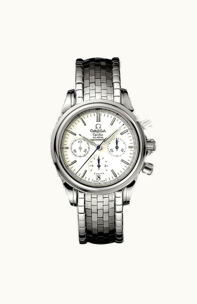Omega De Ville Co-Axial Chronograph 35 Stainless Steel / Silver / Bracelet