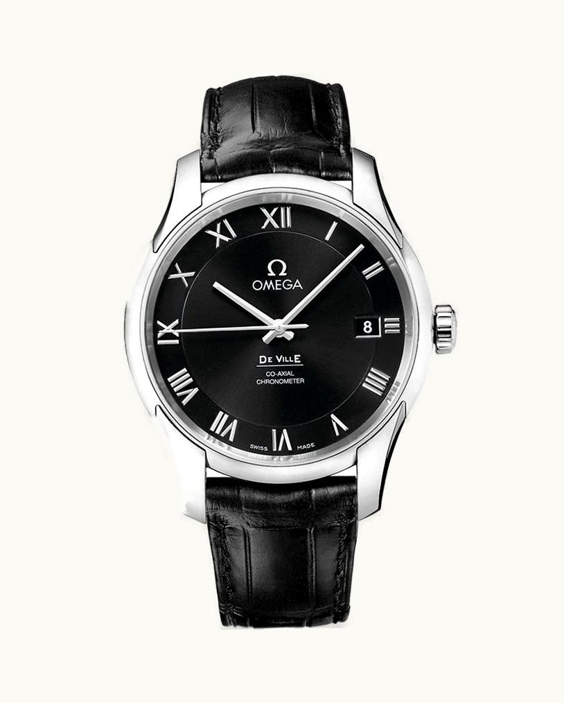Omega De Ville Co-Axial 41 Stainless Steel / Black