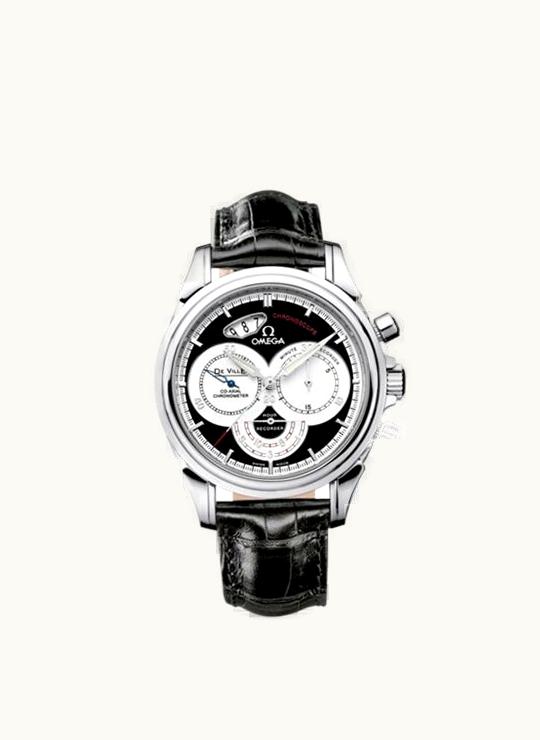 Omega De Ville Co-Axial 41 Chronoscope Stainless Steel / Black