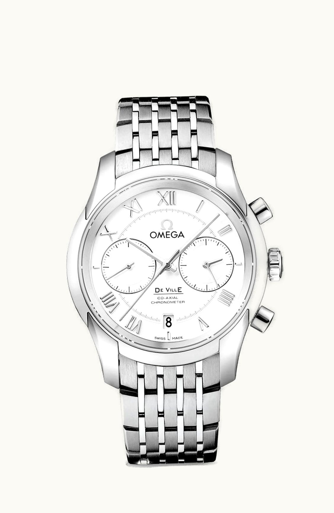 Omega De Ville Co-Axial 42 Chronograph Stainless Steel / Silver / Bracelet