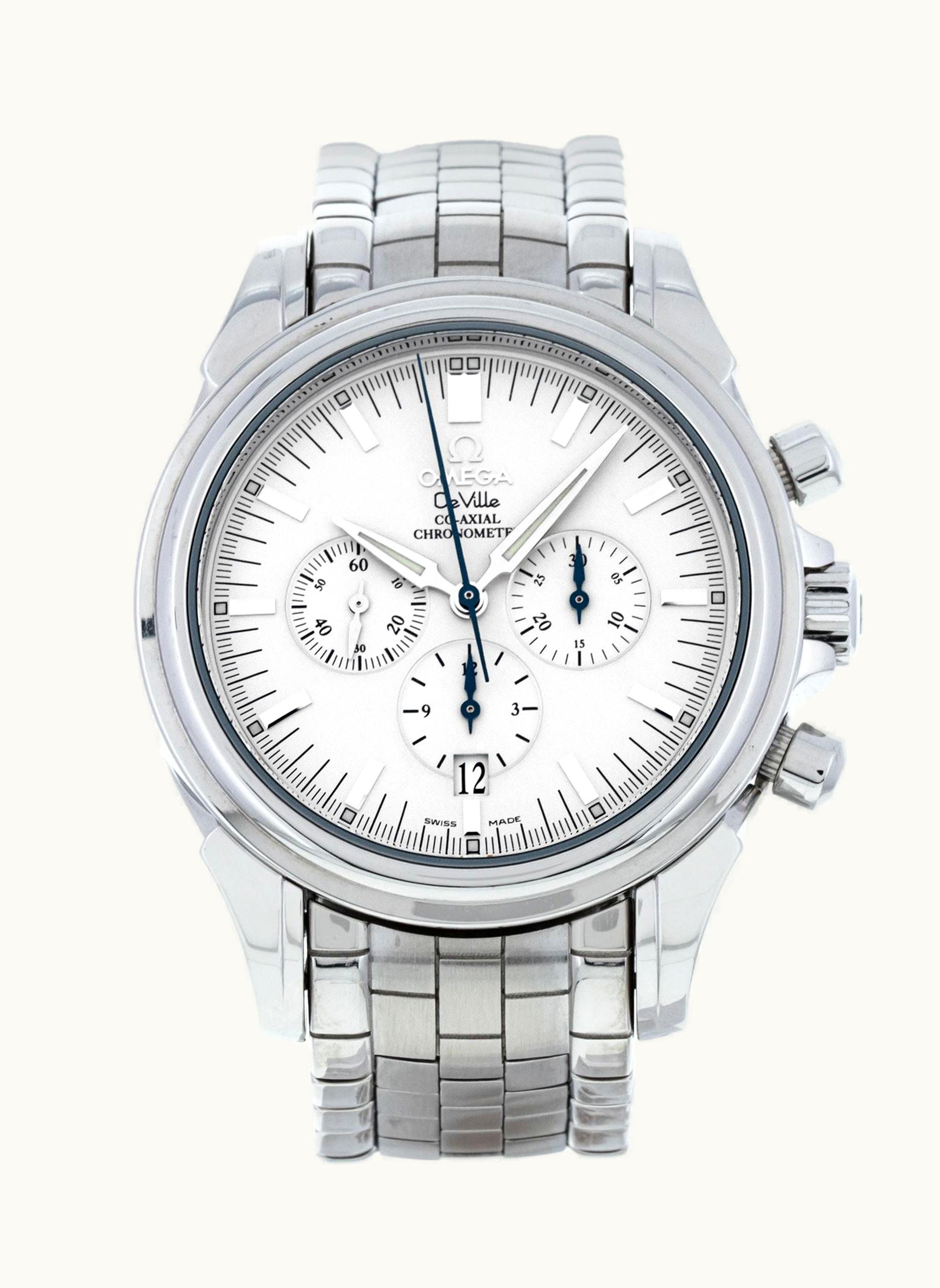 Omega De Ville Co-Axial 41 Chronograph Stainless Steel / Silver / Bracelet