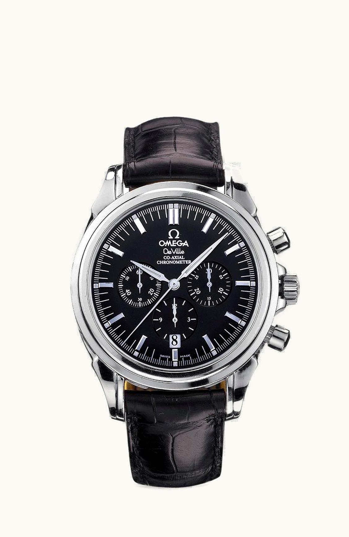 Omega De Ville Co-Axial 41 Chronograph Stainless Steel / Black