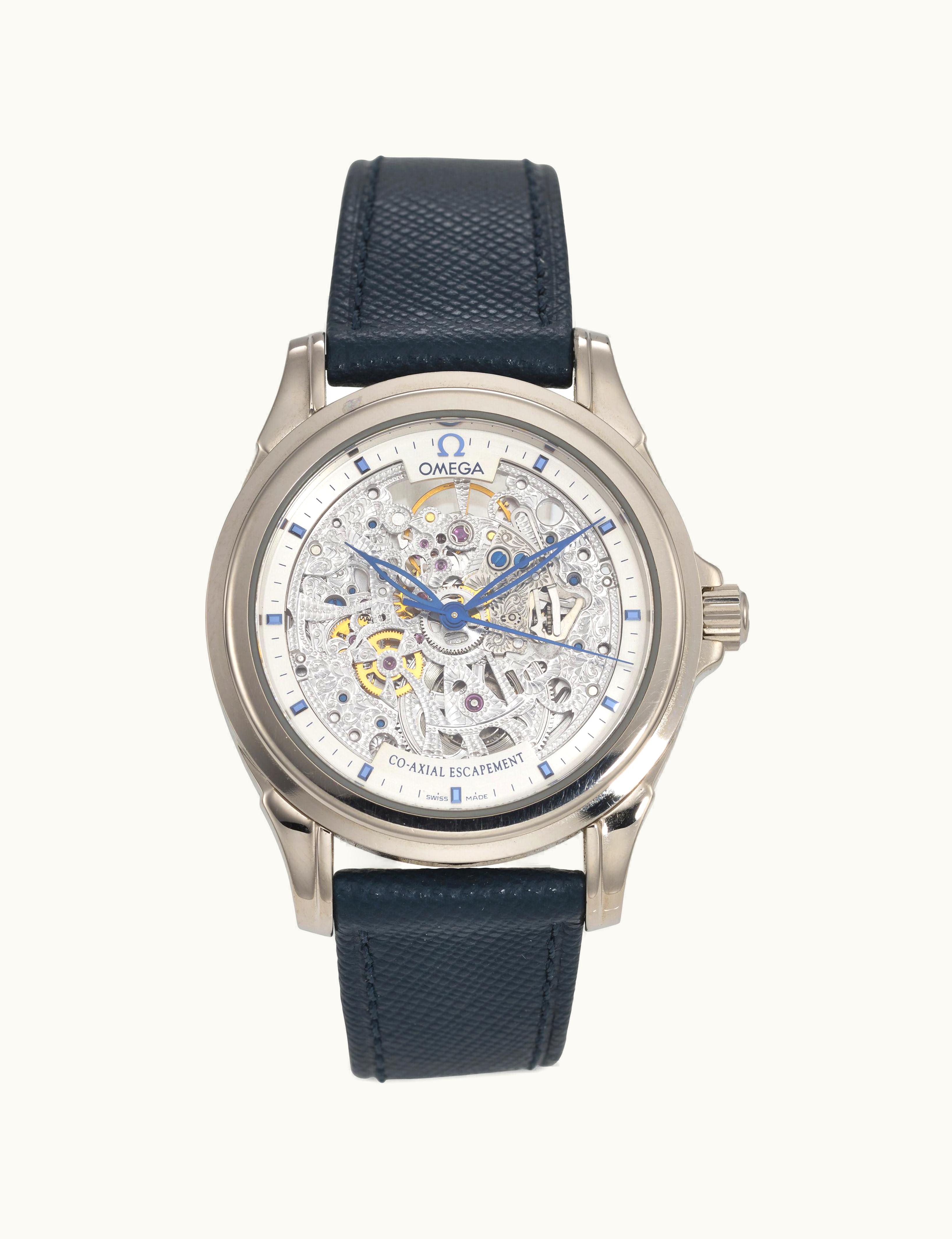 Omega De Ville Co-Axial 37.5 White Gold / Skeleton