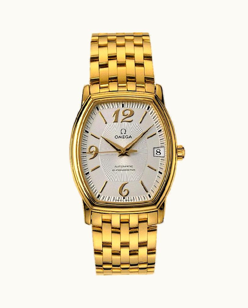 Omega De Ville Prestige Automatic 31.2 Tonneau Yellow Gold / Silver / Bracelet