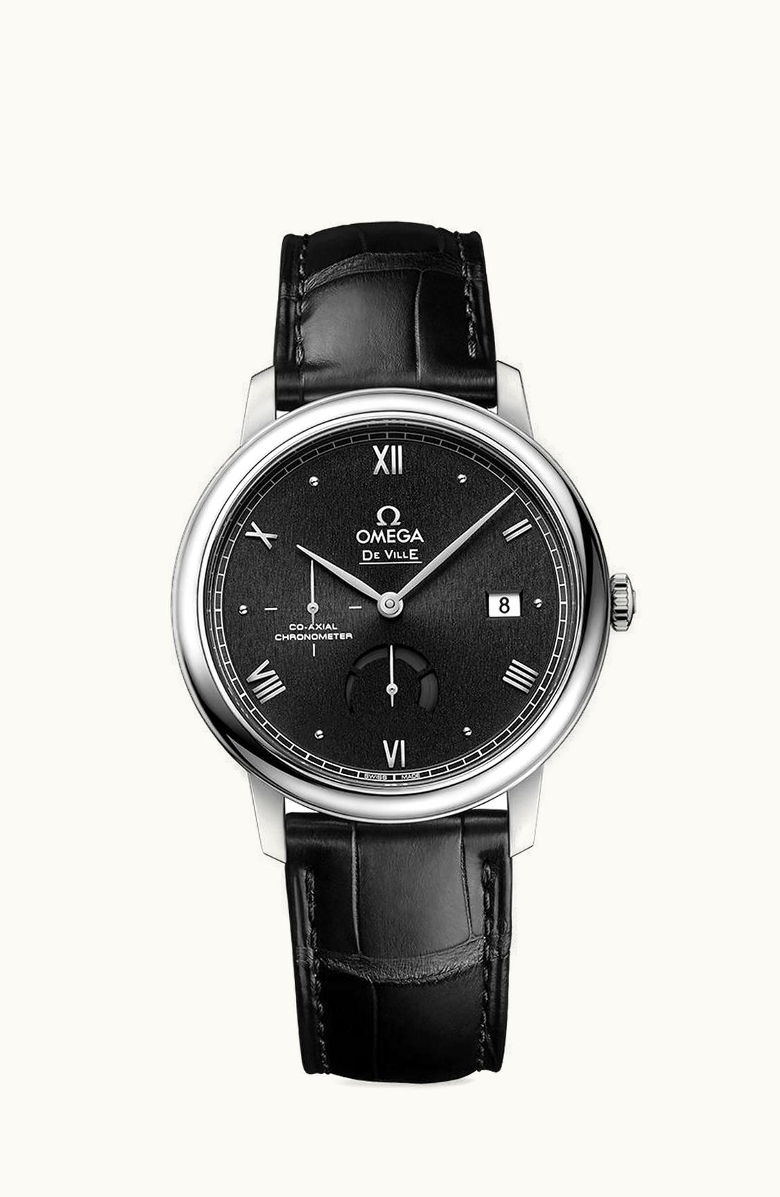 Omega De Ville Prestige Co-Axial 39.5 Power Reserve Stainless Steel / Black Sunburst