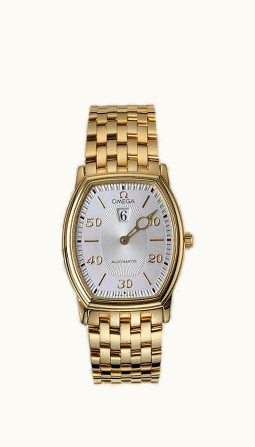 Omega De Ville Tonneau Automatic Jump Hour Yellow Gold / Silver / Bracelet