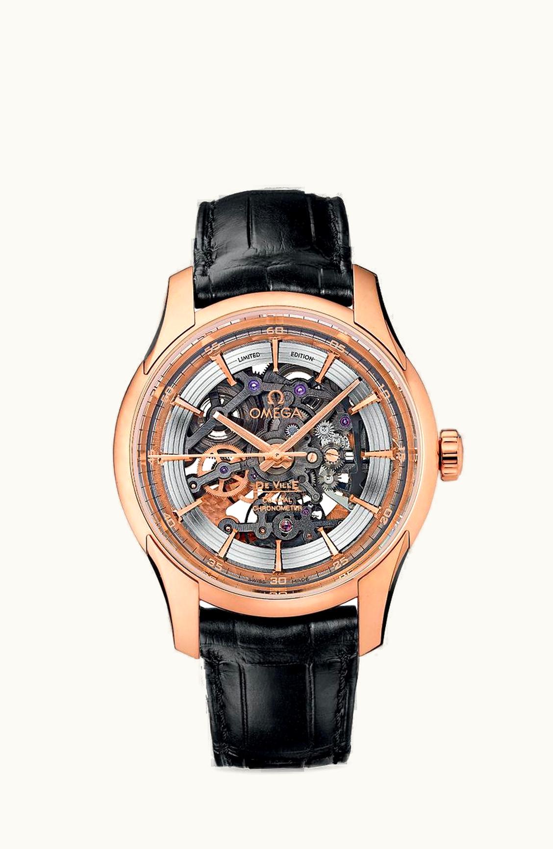 Omega De Ville Hour Vision Skeleton Red Gold
