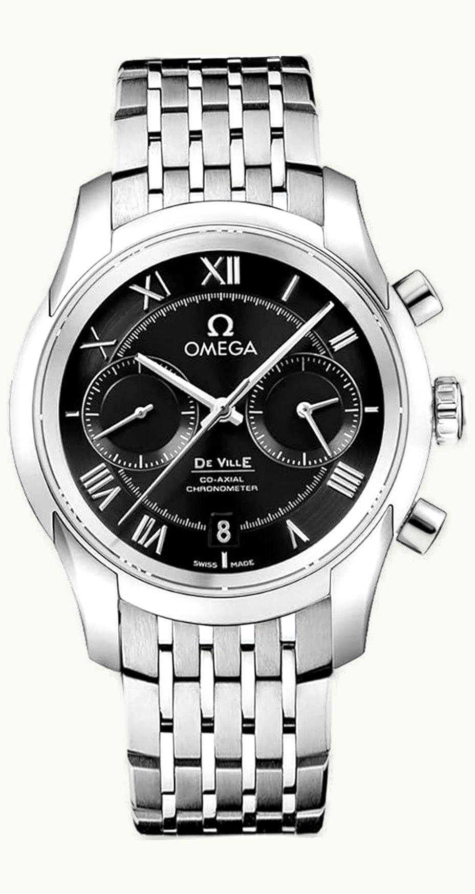Omega De Ville Co-Axial 42 Chronograph Stainless Steel / Black / Bracelet