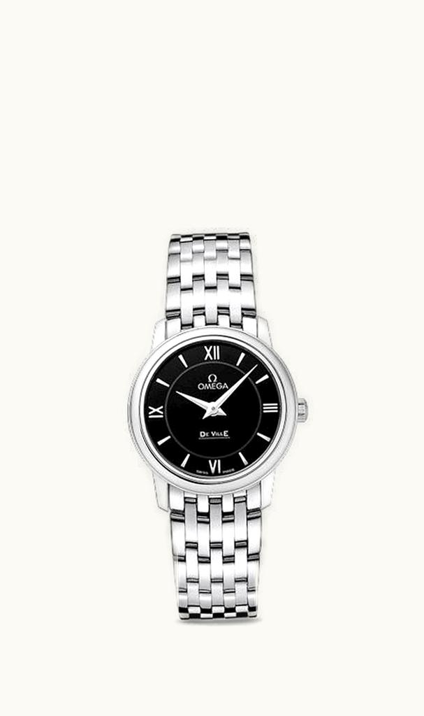 Omega De Ville Prestige Quartz 27.4 Stainless Steel / Black / Bracelet
