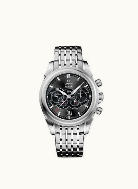 Omega De Ville Co-Axial 41 Chronograph 4 Counters Stainless Steel / Grey / Bracelet