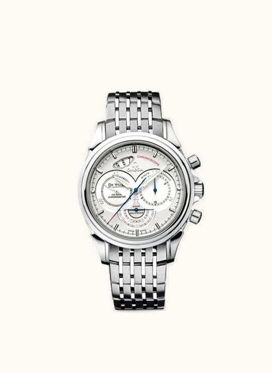 Omega De Ville Co-Axial 41 Chronoscope Stainless Steel / Silver / Bracelet