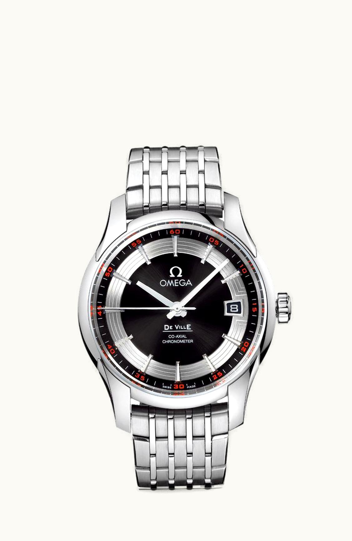Omega De Ville Hour Vision Co-Axial Stainless Steel / Black / Bracelet