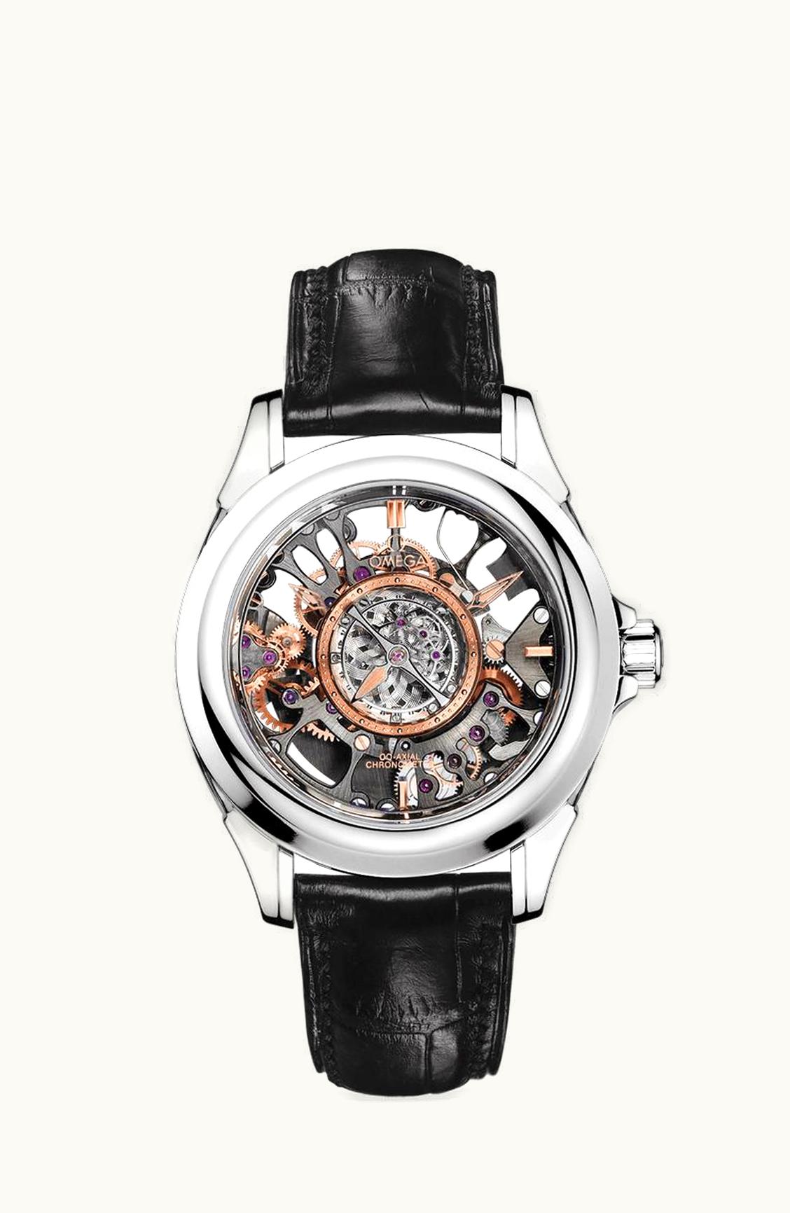 Omega De Ville Tourbillon Co-Axial Platinum / Skeleton