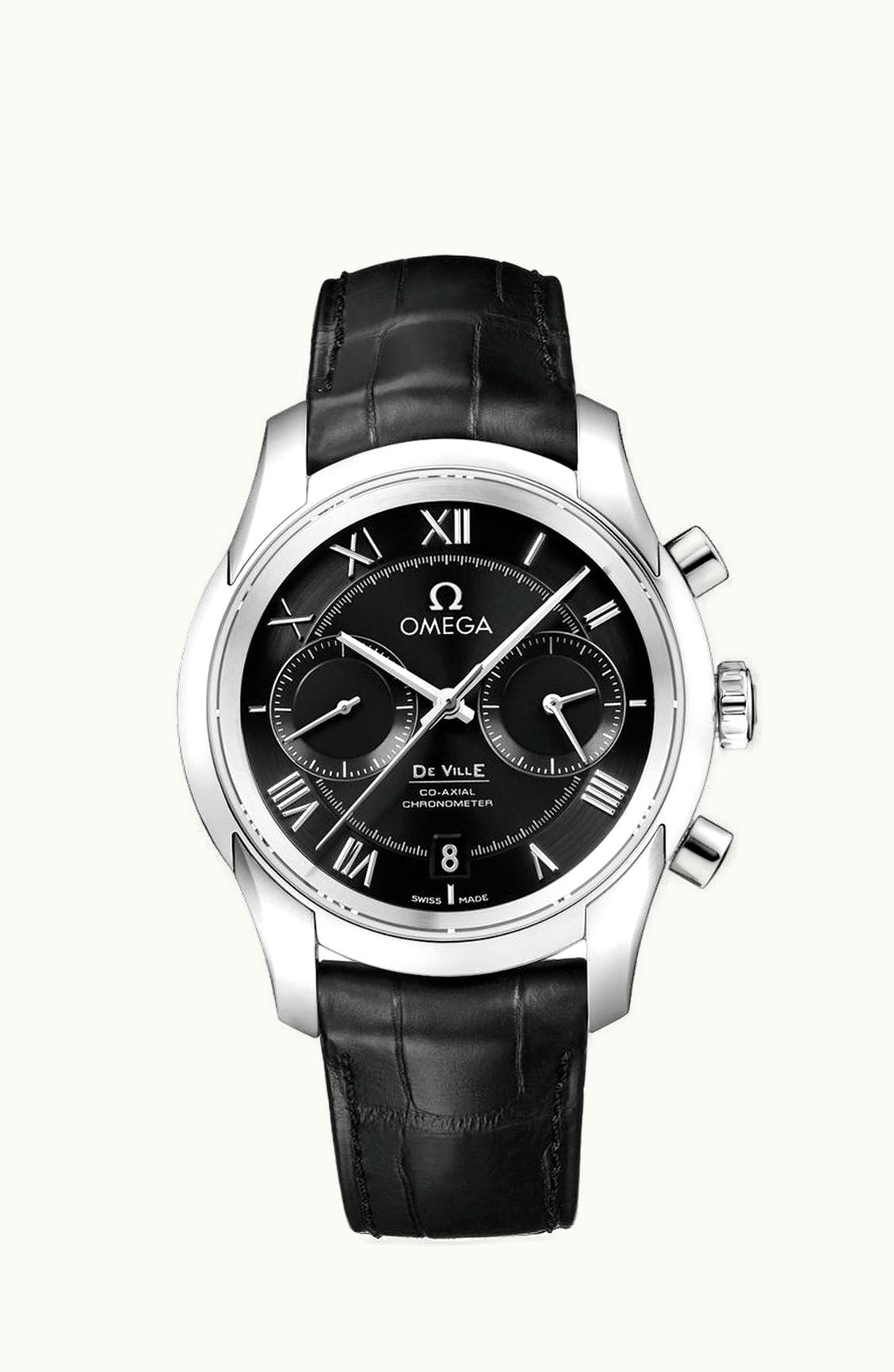 Omega De Ville Co-Axial 42 Chronograph Stainless Steel / Black