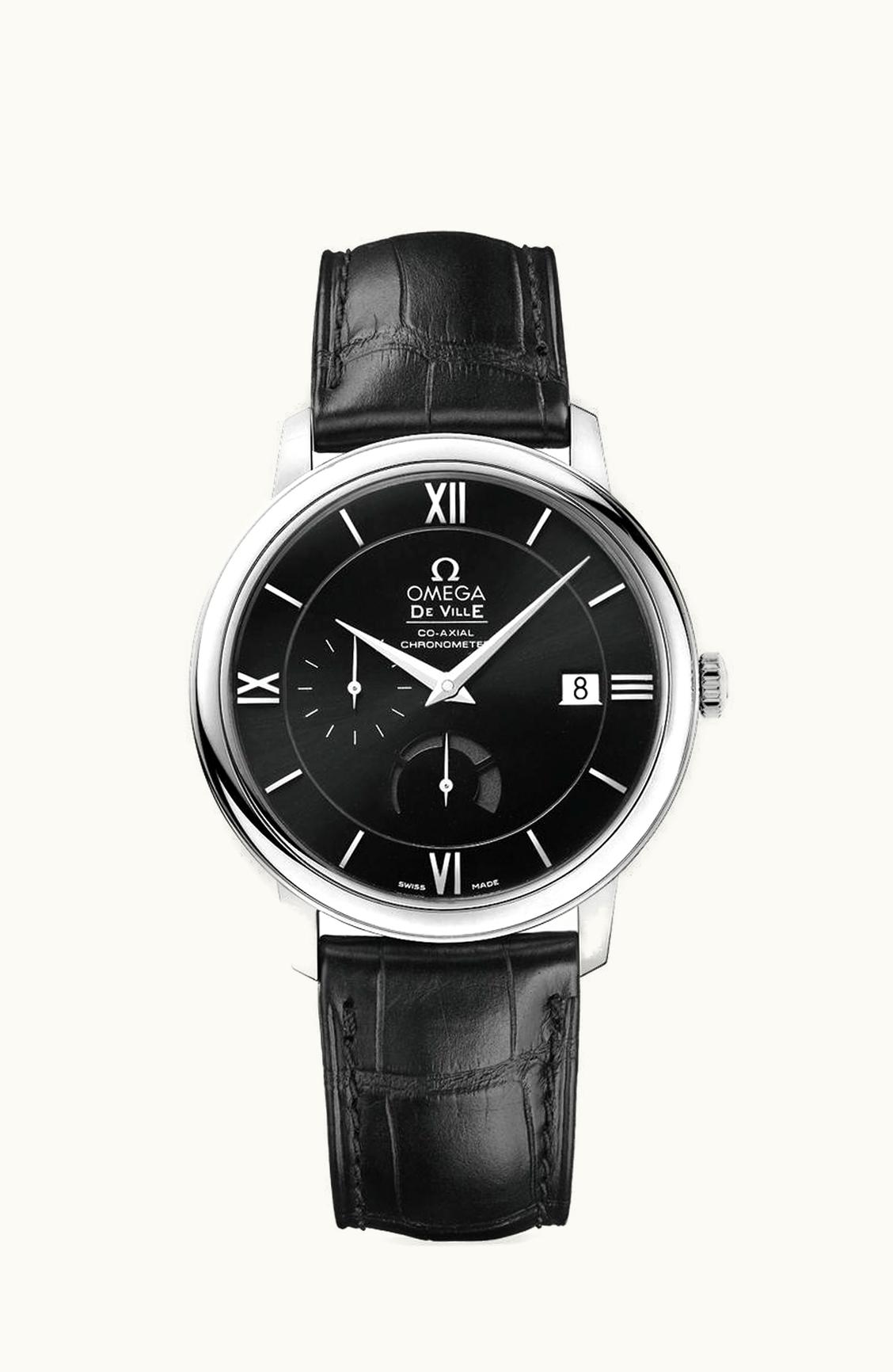 Omega De Ville Prestige Co-Axial 39.5 Power Reserve Stainless Steel / Black