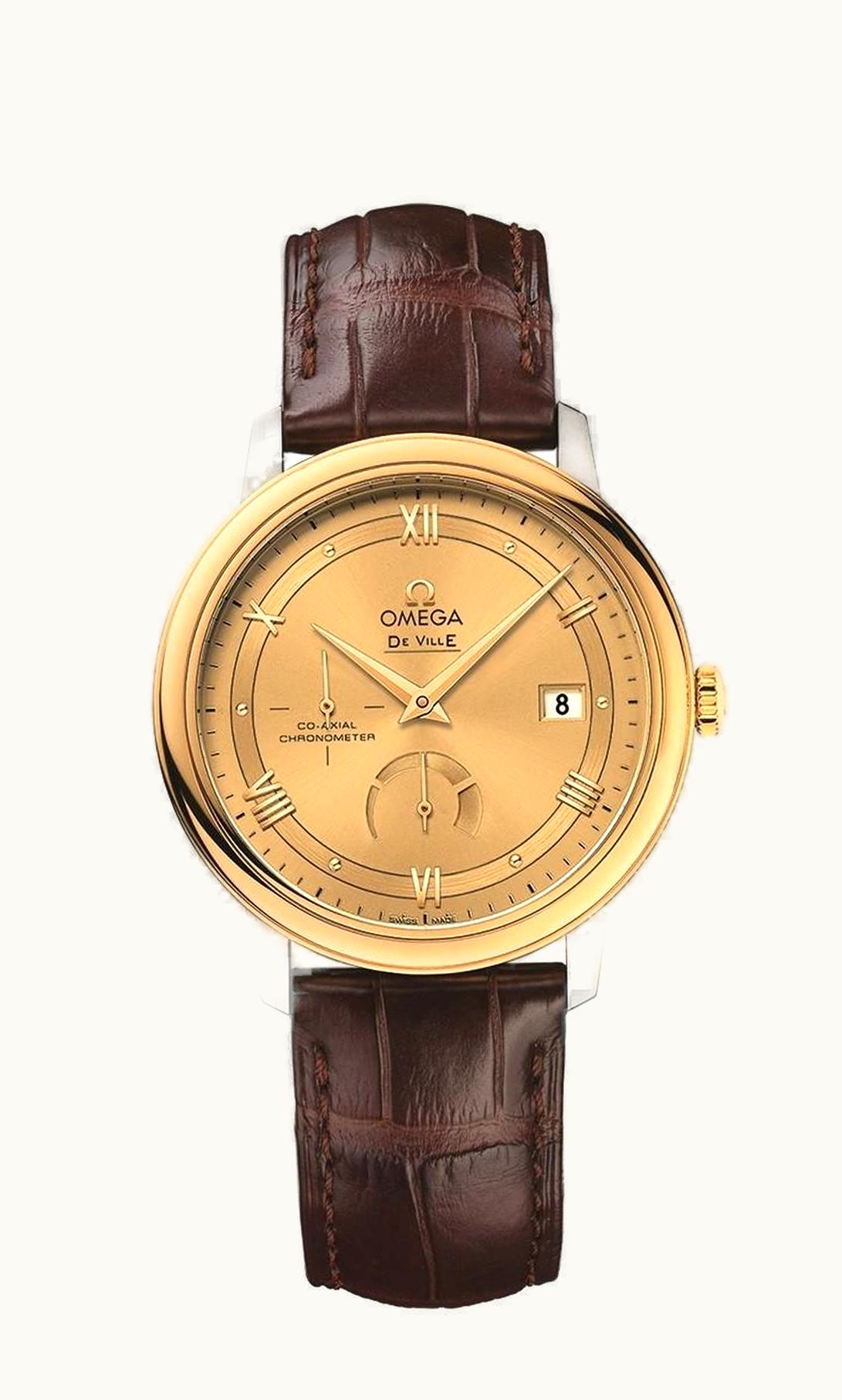Omega De Ville Prestige Co-Axial 39.5 Power Reserve Vintage Stainless Steel / Yellow Gold / Champagne