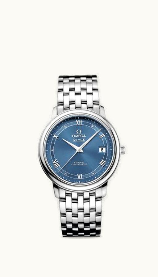Omega De Ville Prestige Co-Axial 36.8 Stainless Steel / Vintage Blue / Bracelet
